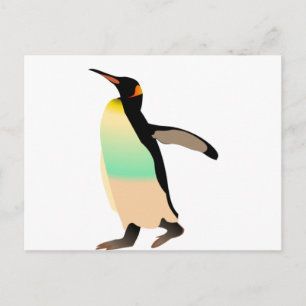 Cartão Postal Peguin Colorido