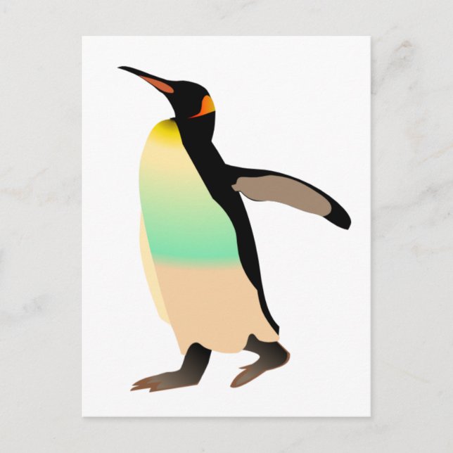 Cartão Postal Peguin Colorido (Frente)
