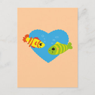Cartão Postal Peixe apaixonado