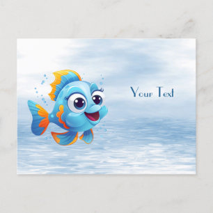 Cartão Postal Peixe Azul