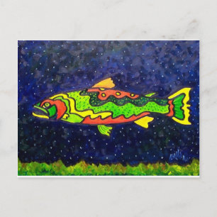 Cartão Postal Peixe de cor