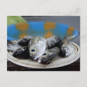 Cartão Postal Peixe fresco no mercado de peixe (Mercado de Peixe