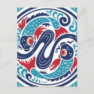 Cartão Postal Peixe Gêmeo