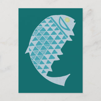 Cartão Postal Peixe índio de peixe nativo americano