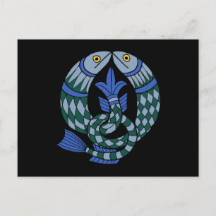 Cartão Postal Peixe Nó Celular Medieval