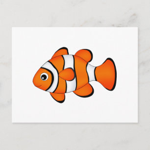 Cartão Postal peixe-palhaço fofo