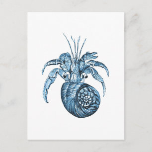 Cartão Postal Peixe praia oceano litoral presentes de azul-marin