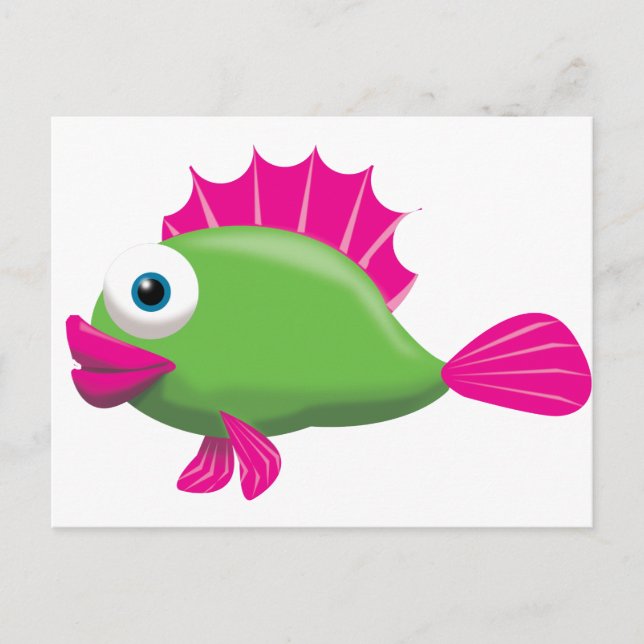 CARTÃO POSTAL PEIXE VERDE (Frente)