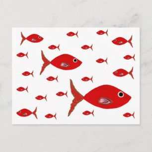 Cartão Postal Peixe Vermelho