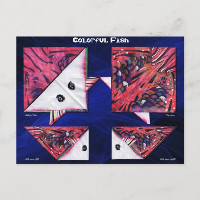 Cartão Postal Peixes Coloridos (Frente)