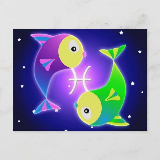 Cartão Postal Peixes Cutis Zodiac (Frente)