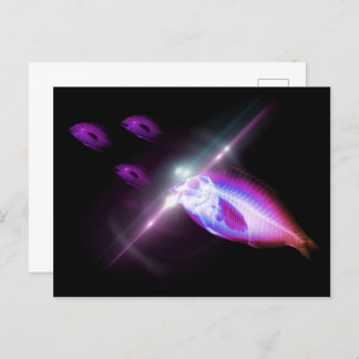 Cartão Postal Peixes de raios X Jantes de caça 2