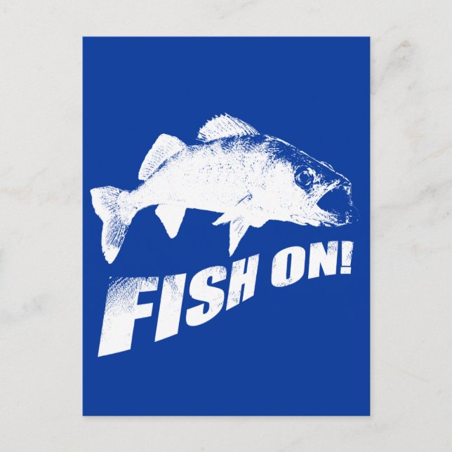 Cartão Postal Peixes de walleye (Frente)