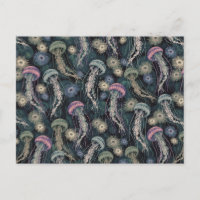 Peixes-judeus etéreos e anêmonas em Teal e Rosa