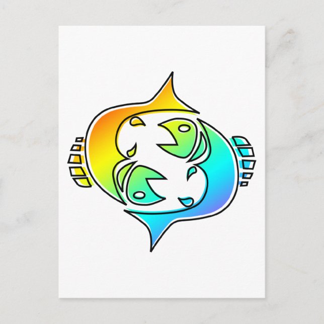 Cartão Postal peixes oddRex (Frente)