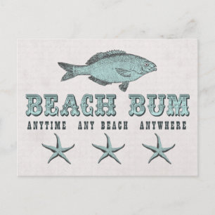 Cartão Postal Peixes Vitorianos e Starfish Beach Bum