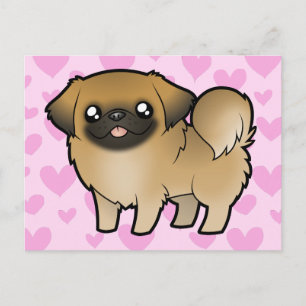 Cartão Postal Pekingese Love (corte de cachorrinho)