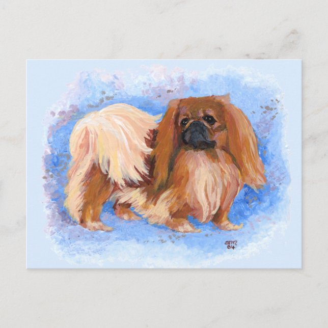 Cartão Postal Pekingese True Blue (Frente)