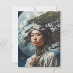 Cartão Postal Pela Lua