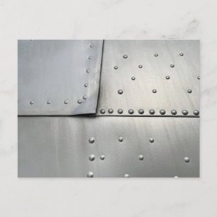 Cartão Postal Pele de Aeronaves de Alumínio Vintage