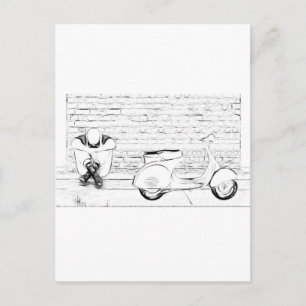 Cartão Postal Pele do patinete