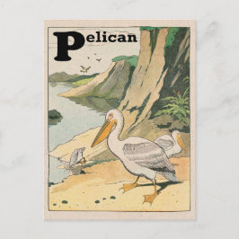 Cartão Postal Pelican Alphabet