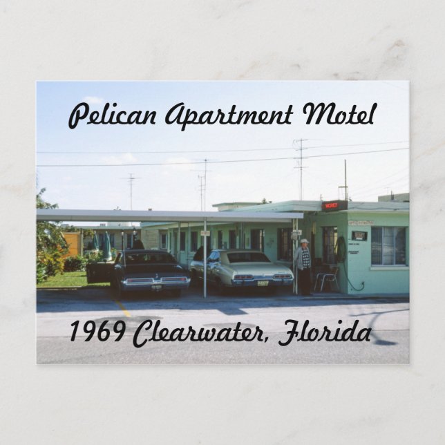 Cartão postal Pelican Apartamento Motel Florida (Frente)