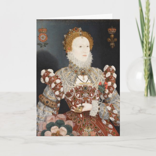 Cartão postal Pelicano Retrato Rainha Elizabeth I (Frente)