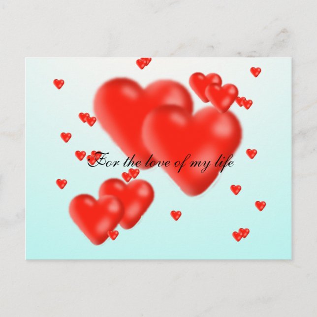 Cartão Postal Pelo amor da minha vida (Frente)