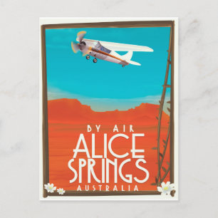 Cartão Postal Pelo Ar - Alice Springs Austrália