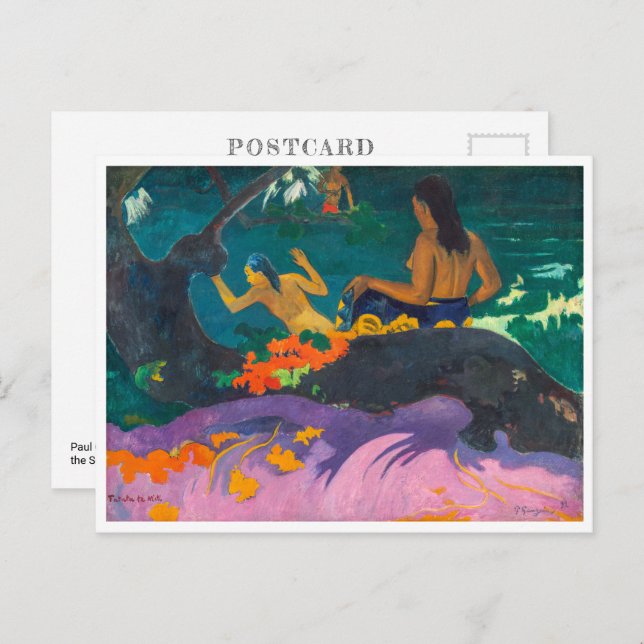 Cartão Postal Pelo mar | Paul Gauguin | Impressão de fotografia (Frente/Verso)