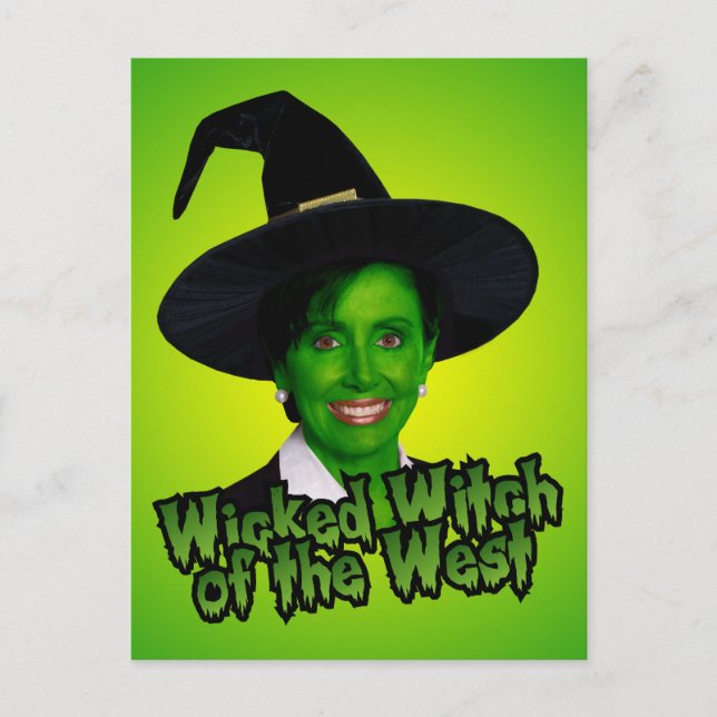 Cartão Postal Pelosi Wicked Witch do Oeste (Frente)