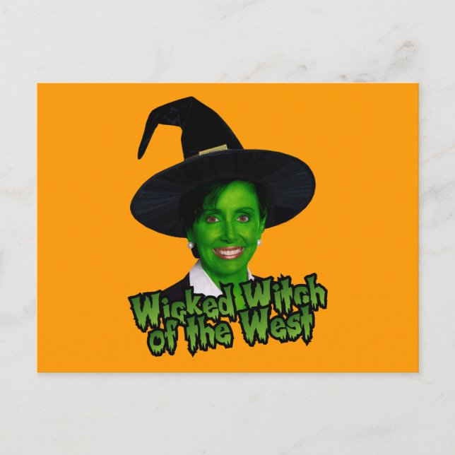 Cartão Postal Pelosi Wicked Witch do Oeste (Frente)