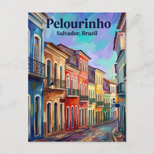 Cartão Postal Pelourinho Brasil (Frente)