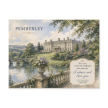 Pemberley Pride and Prejudice Jane Austen Postcard