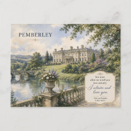 Cartão Postal Pemberley Pride and Prejudice Jane Austen Postcard