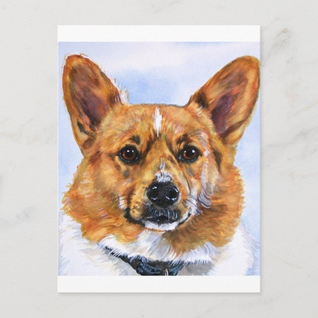 Cartão Postal Pembroke Welsh Corgi (Frente)
