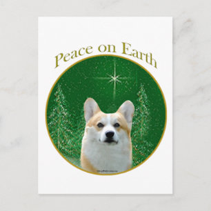 Cartão Postal Pembroke Welsh Corgi Peace