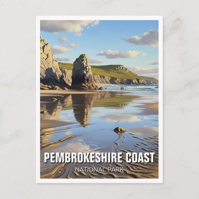 Cartão Postal Pembrokeshire Coast National Park Viagem (Frente)