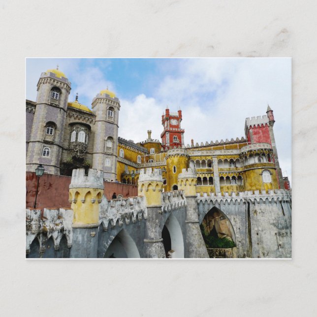 Cartão Postal Pena Palace Lisboa Portugal Patrimônio da UNESCO (Frente)