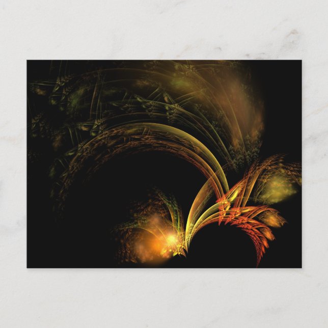 Cartão Postal penas de ouro e fogo (Frente)