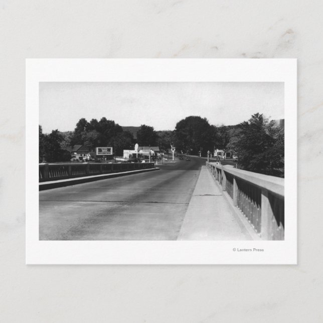 Cartão Postal Pendleton, Oregon East Entrance Town View (Frente)