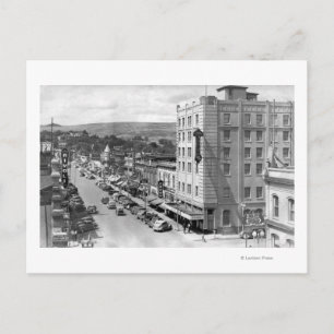 Cartão Postal Pendleton, Oregon Main Street View Fotografia