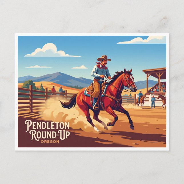 Cartão Postal Pendleton Round-Up Oregon (Frente)
