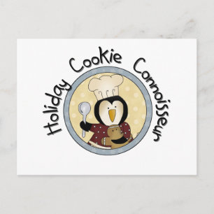 Cartão Postal Penguin Cookie Connoisseur T-shirts e presentes