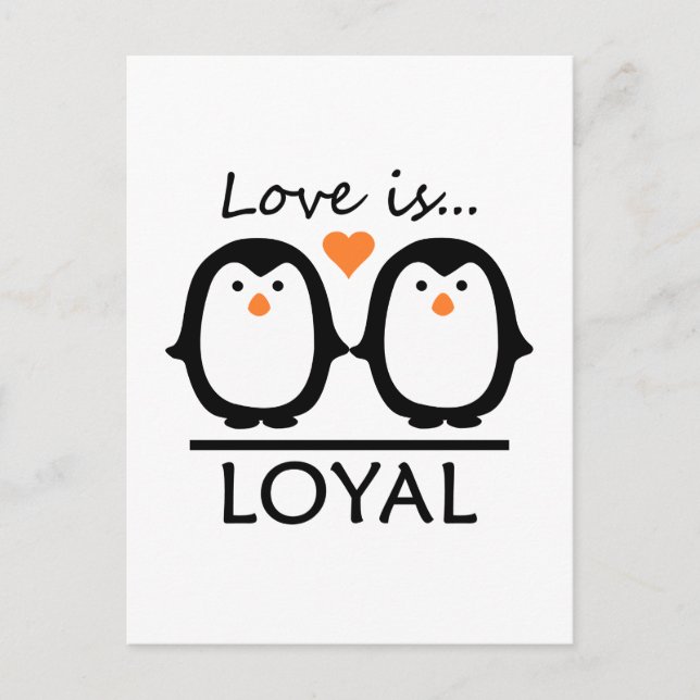 Cartão Postal Penguin Love (Frente)