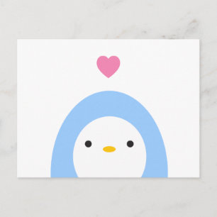 Cartão Postal Penguin Love