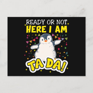 Cartão Postal Penguin Ta Da