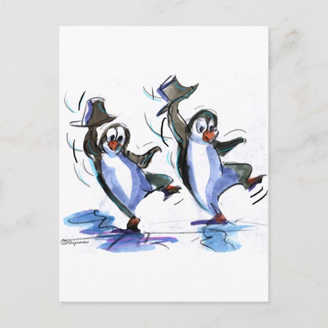 Cartão Postal PeNgUiNs DaNciNg (Frente)