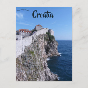 Cartão Postal Penhasco em Dubrovnik Croácia